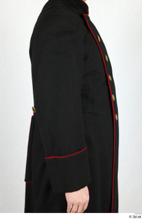  Photos Army man in Ceremonial Suit 5 18th century Army black jacket historical clothing upper body 0009.jpg